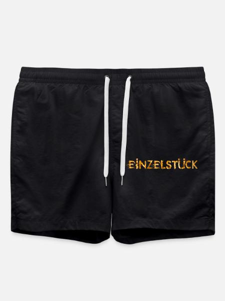 Einzelstück orange - Badeshorts - Schwarz