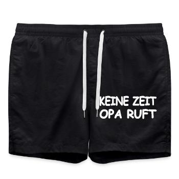 Opa - Badeshorts - Schwarz - Vorne - AI Model Male 185 light (185cm)
