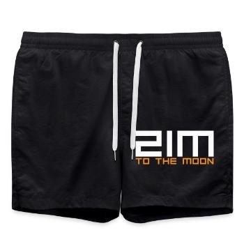 Bitcoin to the Moon - Badeshorts - Schwarz - Vorne - AI Model Male 185 light (185cm)