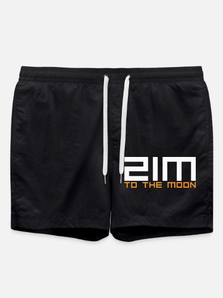 Bitcoin to the Moon - Badeshorts - Schwarz