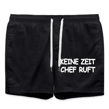Chef - Badeshorts - Schwarz - Vorne - AI Model Male 185 light (185cm)