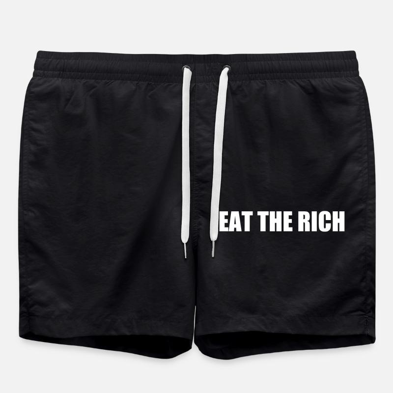 Eat the rich - Swim Trunks - black
