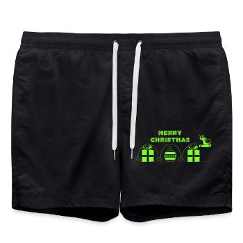 Weihnachtsmann, Videospiel - Badeshorts - Schwarz - Vorne - AI Model Male 185 light (185cm)