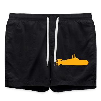 Sous-marin Sous-marin Jaune Plongée Sous-marin Logo sous-marin - Short de bain - noir - Devant - AI Model Male 185 light (185cm)