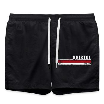 Bristol - England Einzigartiges Souvenir für UK-Liebhaber - Badeshorts - Schwarz - Vorne - AI Model Male 185 light (185cm)