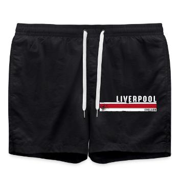 Liverpool - England Vibrant Heritage Geschenk für Großbritannien - Badeshorts - Schwarz - Vorne - AI Model Male 185 light (185cm)
