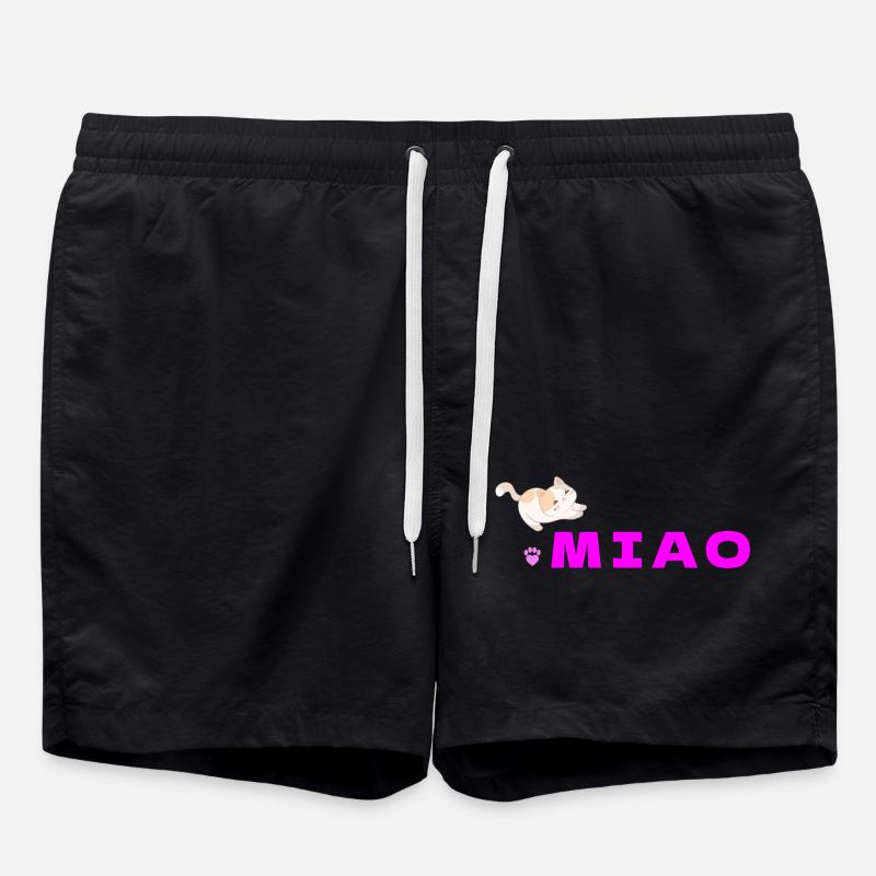 Miaulement Joyeux - Short de bain - noir