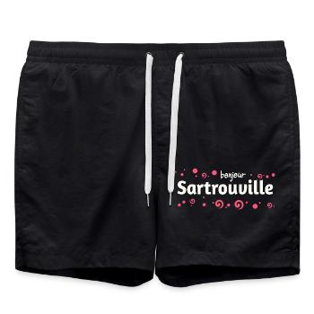 Sartrouville - Badeshorts - Schwarz - Vorne - AI Model Male 185 light (185cm)