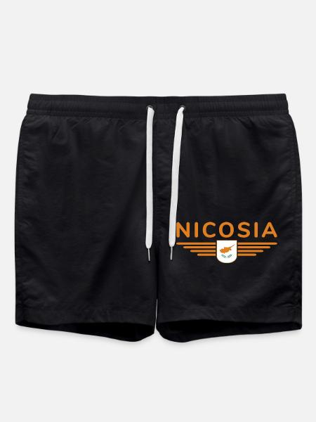 Nicosia Design – Capitale de Chypre - Short de bain - noir
