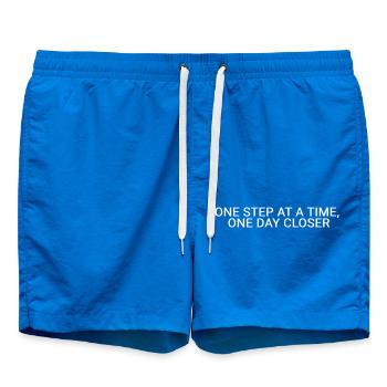 One step at a time, one day closer - Swim Trunks - cobalt blue - Front