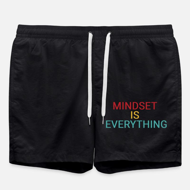 Mindset ist alles - Badeshorts - Schwarz