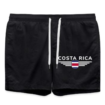Costa Rica T-Shirt – Pura Vida Style - Short de bain - noir - Devant - AI Model Male 185 light (185cm)