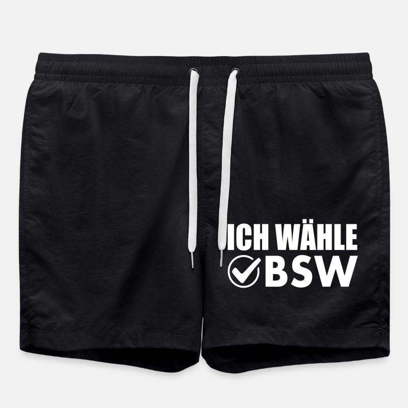 ich wähle bsw - Badeshorts - Schwarz