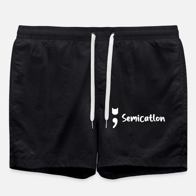 Semicatlon Cat - Swim Trunks - black