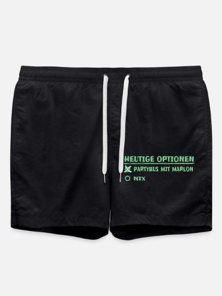First name marlon - Swim Trunks - black