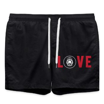 School Bus Driver School Bus - Swim Trunks - black - Front - AI Model Male 185 light (185cm)