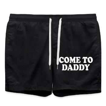 come to daddy - Badeshorts - Schwarz - Vorne - AI Model Male 185 light (185cm)