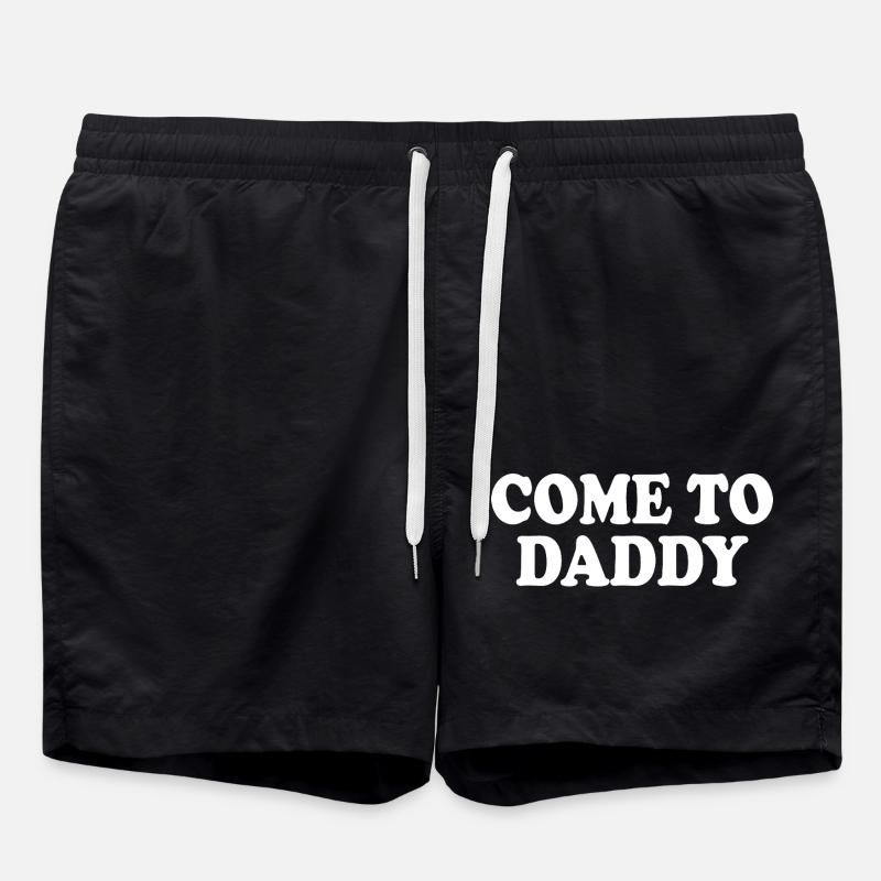 come to daddy - Swim Trunks - black