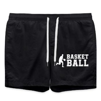 basket-ball - Short de bain - noir - Devant - AI Model Male 185 light (185cm)