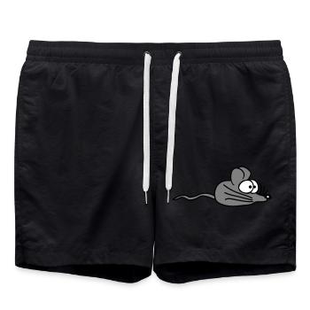 Mouse Mouse Cute Little Rat Rodent Friendly - Swim Trunks - black - Front - AI Model Male 185 light (185cm)