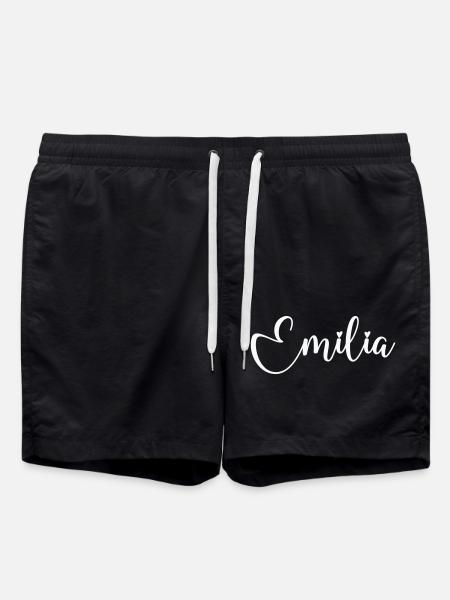 Emilia Name - Swim Trunks - black