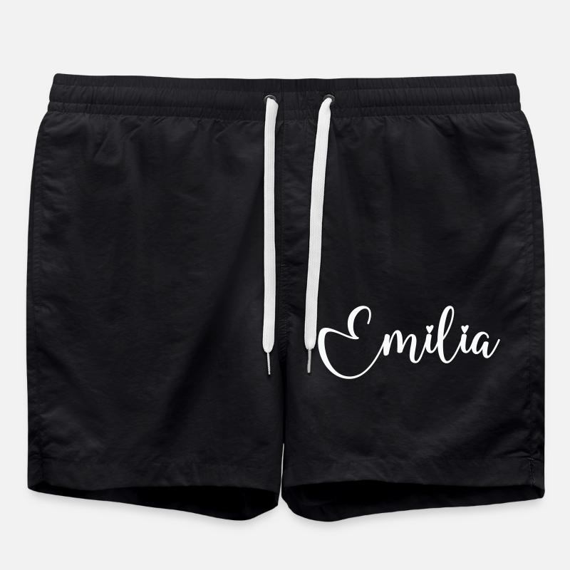 Emilia Name - Swim Trunks - black