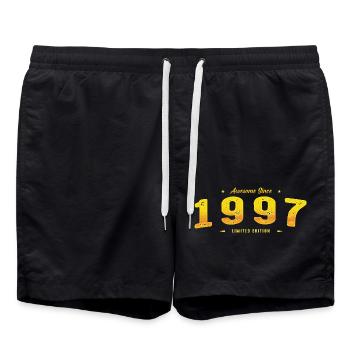 Millésime 1997 Edition Limitée - 28ème Anniversaire - Short de bain - noir - Devant - AI Model Male 185 light (185cm)
