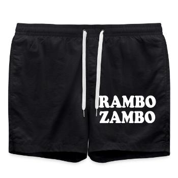 Rambo zambo - Short de bain - noir - Devant - AI Model Male 185 light (185cm)