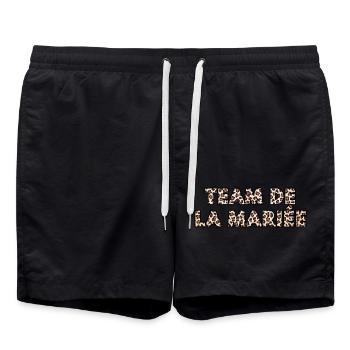 Team de la mariée léopard - Short de bain - noir - Devant - AI Model Male 185 light (185cm)