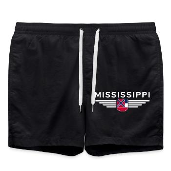 Mississippi Fan T-Shirt – Parfait pour les fans ! - Short de bain - noir - Devant - AI Model Male 185 light (185cm)
