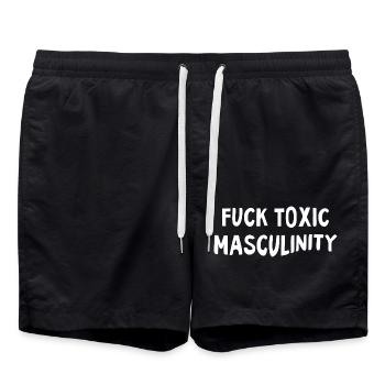 Feminism Saying Gift Vintage Emancipation - Swim Trunks - black - Front - AI Model Male 185 light (185cm)