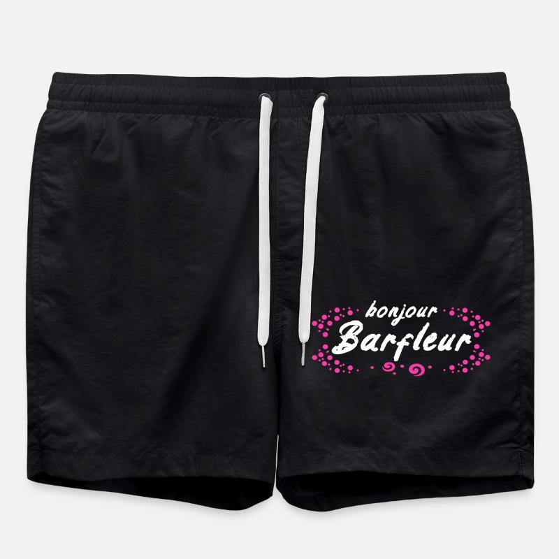 Barfleur, France - Short de bain - noir