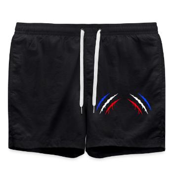 Krallen Frankreich 2 - Badeshorts - Schwarz - Vorne - AI Model Male 185 light (185cm)