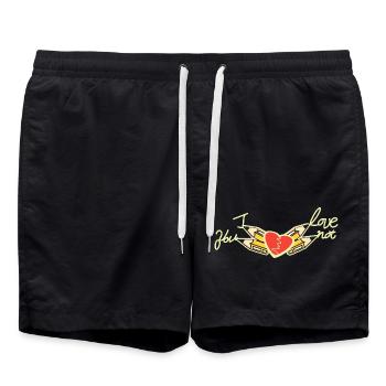 Je ne t’aime pas - Short de bain - noir - Devant - AI Model Male 185 light (185cm)