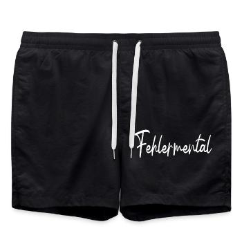 Mistake Mental Funny Saying for Teacher Gift - Swim Trunks - black - Front - AI Model Male 185 light (185cm)