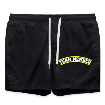 Team Mitglied - Badeshorts - Schwarz - Vorne - AI Model Male 185 light (185cm)