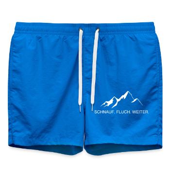 Schnauf fluch weiter - Badeshorts - Cobalt blue - Vorne
