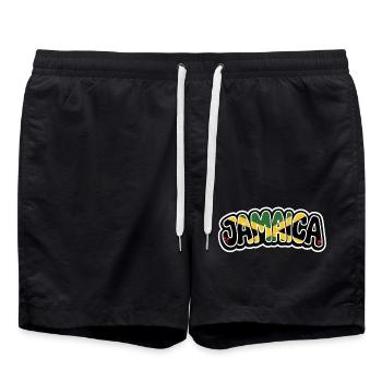 JAMAICA Graffiti - Badeshorts - Schwarz - Vorne - AI Model Male 185 light (185cm)