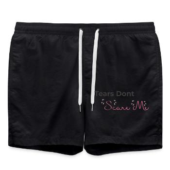 Tears Don't Scare Me Shirt – Trauriges weiches Mädchen - Badeshorts - Schwarz - Vorne - AI Model Male 185 light (185cm)