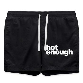 citation drôle assez chaude de Summer Beach - Short de bain - noir - Devant - AI Model Male 185 light (185cm)