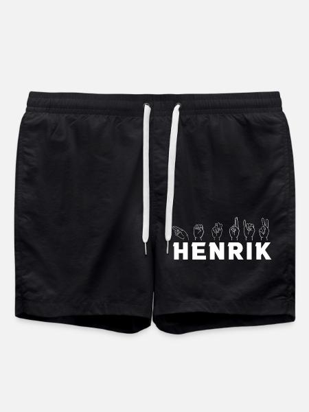 Sign Language Henrik - Swim Trunks - black