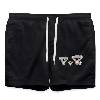 Koala Parenting Life - Swim Trunks - black - Front - AI Model Male 185 light (185cm)