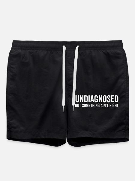 Undiagnosed but Something Ain’t Right - Swim Trunks - black
