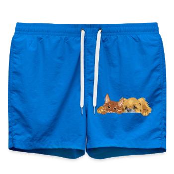 Chat roux et chien pékinois - Short de bain - cobalt blue - Devant