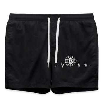 Mon cœur bat pour les fléchettes - Short de bain - noir - Devant - AI Model Male 185 light (185cm)
