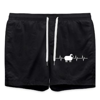 Heartbeat of a Sheep - Swim Trunks - black - Front - AI Model Male 185 light (185cm)