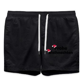 Frohe Weihnachten - Badeshorts - Schwarz - Vorne - AI Model Male 185 light (185cm)