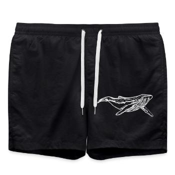 Wal - Badeshorts - Schwarz - Vorne - AI Model Male 185 light (185cm)