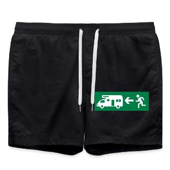 Camping-car - Short de bain - noir - Devant - AI Model Male 185 light (185cm)