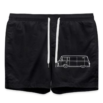 Barkas B1000 DDR IFA VEB Cult Ossi - Short de bain - noir - Devant - AI Model Male 185 light (185cm)